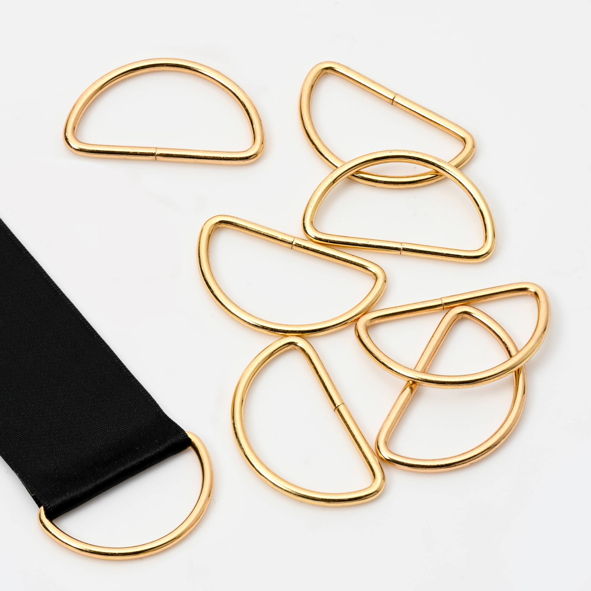 44mm Gold D Rings, 8ct. by Bead Landing™
